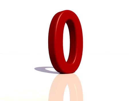 Number 0の写真素材