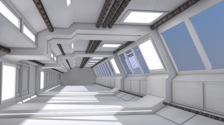 Futuristic interior  SCIFIの写真素材