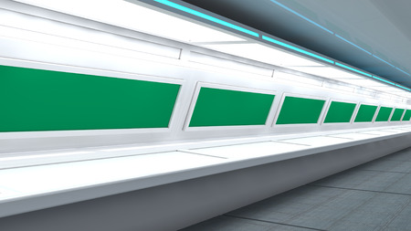 Futuristic interior  SCIFIの写真素材