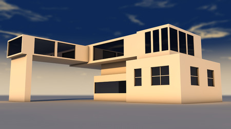 Modern houseの写真素材
