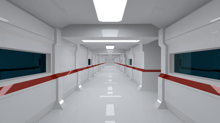 	Futuristic corridorの写真素材