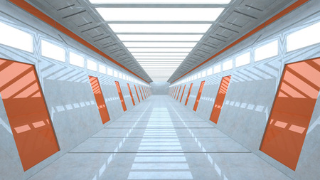 SCIFI corridorの写真素材