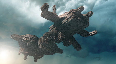 Scifi UFOの写真素材