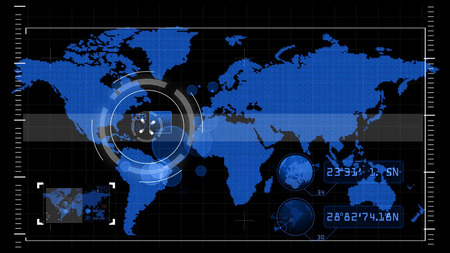 Futuristic control panelの写真素材