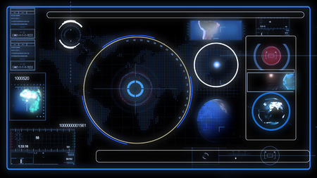 Futuristic control panel