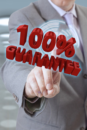 Businessman hand Guaranteeの写真素材