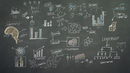 Business concepts blackboardの写真素材