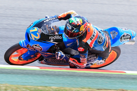 Barcelona, Spain - June 13,14,15, 2014  Monster Energy Grand Prix of Catalunya MotoGP  Driver ALEX MARQUEZ  Estrella Galicia teamのeditorial素材