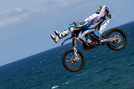 Rider Xavi Dols  FMX Freestyle Extreme Barcelona 2014  Barcelona, Spain  29 june, 2014 のeditorial素材