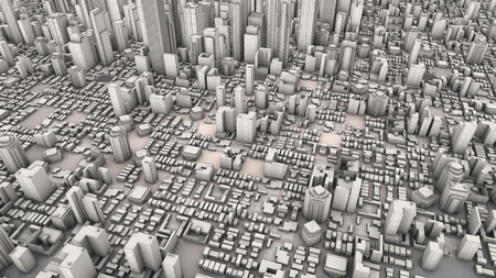 Aerial cityの写真素材