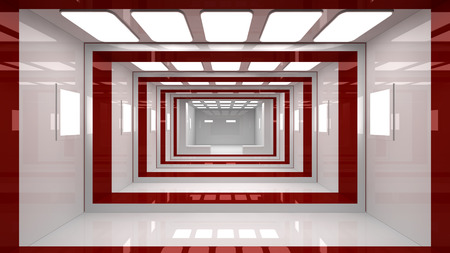 Futuristic corridorの写真素材