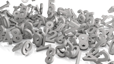 Numbers fallingの写真素材