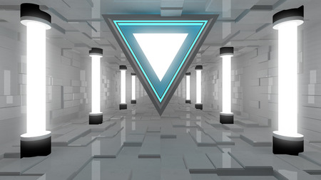 Futuristic corridorの写真素材