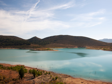 Dam of San Clemente Huescar Andalusia Spainの写真素材