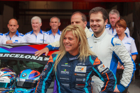 Driver Liesette Braams. Las Moras Racing Team. 24 Hours of Barcelona.  Fermi Velez Championship. Barcelona, Spain. 06 September 2014のeditorial素材