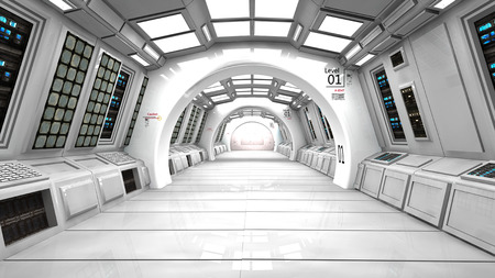 SCIFI futuristic corridorの写真素材