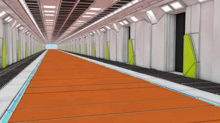 Futuristic architecture interiorの写真素材