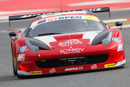 Driver Jerome POLICAND. International GT Open. Barcelona, Spain. November 1, 2014.のeditorial素材