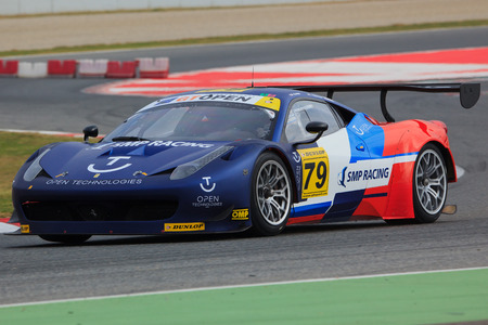 Driver Nikita ZLOBIN. International GT Open. Barcelona, Spain. November 1, 2014.のeditorial素材