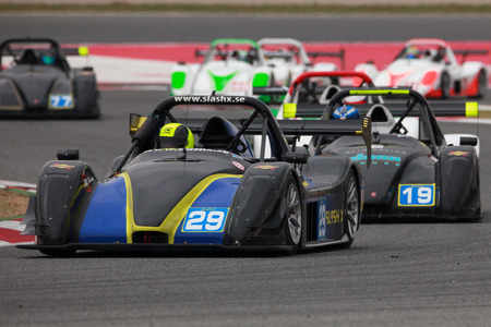 Driver Marco CENCETTI. RADICAL EUROPEAN MASTERS. International GT Open. Barcelona, Spain. November 1, 2014.のeditorial素材
