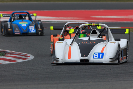 Driver Manhal ALLOS. RADICAL EUROPEAN MASTERS. International GT Open. Barcelona, Spain. November 1, 2014.のeditorial素材