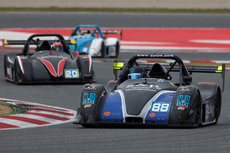 Driver Terrence WOODWARD. RADICAL EUROPEAN MASTERS. International GT Open. Barcelona, Spain. November 1, 2014.のeditorial素材