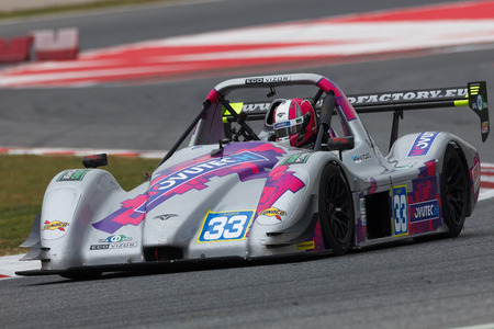 Driver Tristan VIIDAS. RADICAL EUROPEAN MASTERS. International GT Open. Barcelona, Spain. November 1, 2014.のeditorial素材