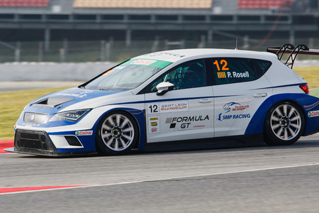 Driver Pol ROSELL. SEAT LEON EUROCUP. International GT Open. Barcelona, Spain. November 1, 2014.のeditorial素材