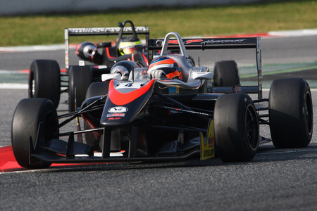 Driver John SIMONYAN. EUROFORMULA OPEN. International GT Open. Barcelona, Spain. November 1, 2014.のeditorial素材