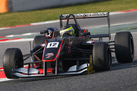 Driver Che-One LIM. EUROFORMULA OPEN. International GT Open. Barcelona, Spain. November 1, 2014.のeditorial素材