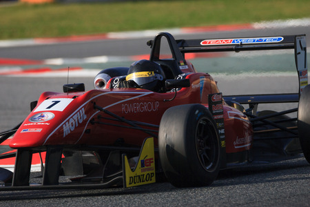 Driver Fabian SCHILLER. EUROFORMULA OPEN. International GT Open. Barcelona, Spain. November 1, 2014.のeditorial素材
