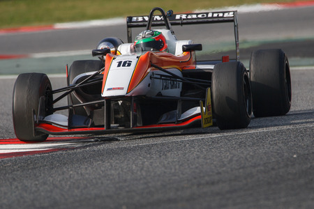 Driver Damiano FIORAVANTI. EUROFORMULA OPEN. International GT Open. Barcelona, Spain. November 1, 2014.のeditorial素材