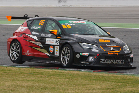 Driver Ferenc FICZA. SEAT LEON EUROCUP. International GT Open. Barcelona, Spain. November 1, 2014.のeditorial素材