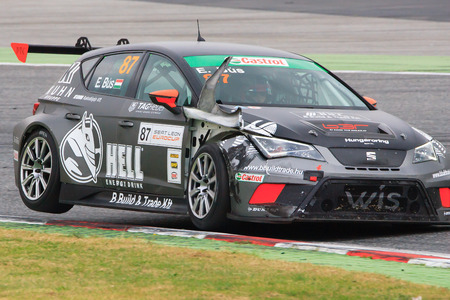 Driver Edina BÚS. SEAT LEON EUROCUP. International GT Open. Barcelona, Spain. November 1, 2014.のeditorial素材