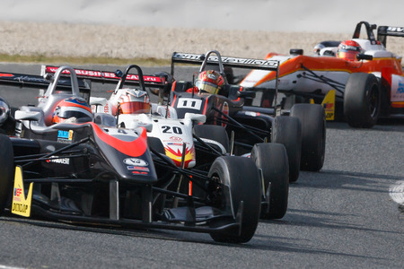 Driver John SIMONYAN. Euroformula OPEN .International GT Open. Barcelona, Spain. November 2, 2014.のeditorial素材