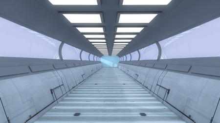 Futuristic SCIFI corridorの写真素材