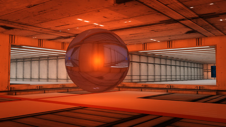 Futuristic SCIFI corridorの写真素材