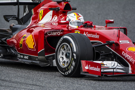 Driver Sebastian Vettel Team Ferrari F1.のeditorial素材