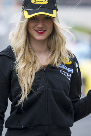 Pit Lane Girls.  V de V Endurance Series at Circuit de Barcelona. Montmelo, Spain. March 22, 2015のeditorial素材