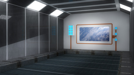 Futuristic interior architectureの写真素材