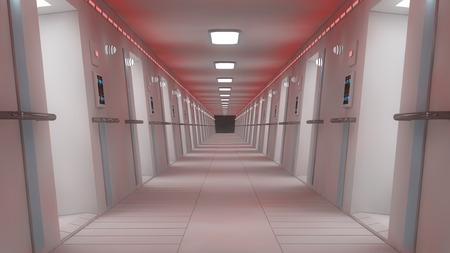 Futuristic interior architectureの写真素材