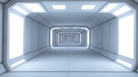 Futuristic interior architectureの写真素材