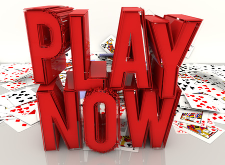 Play now and cardsの写真素材