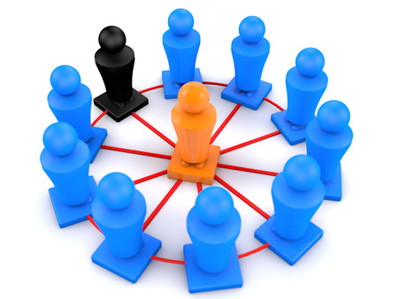 Teamwork 3d figuresの写真素材
