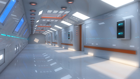 Futuristic interior architectureの写真素材