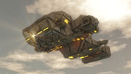 UFO concept and sky