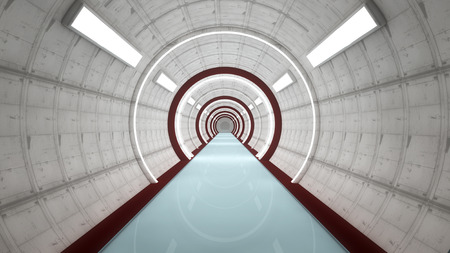 Futuristic corridor interiorの写真素材