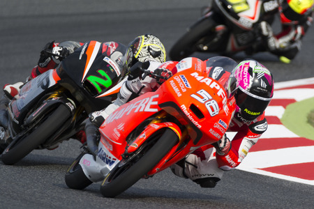 Driver JUANFRAN GUEVARA. MAPFRE TEAM MAHINDRA. Monster Energy Grand Prix of Catalunya MotoGP. Barcelona Spain  June13 2015のeditorial素材