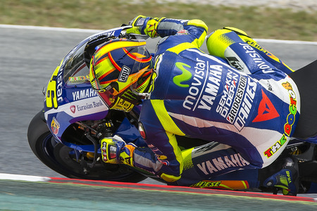 Driver Valentino Rosi. Yamaha Team. Monster Energy Grand Prix of Catalunya MotoGP. Barcelona Spain  June13 2015のeditorial素材