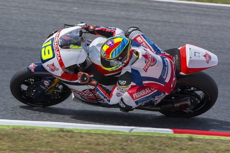 Driver XAVIER SIMEON. FEDERAL OIL GRESINI Moto Team. Monster Energy Grand Prix of Catalunya MotoGP. Barcelona Spain  June13 2015のeditorial素材